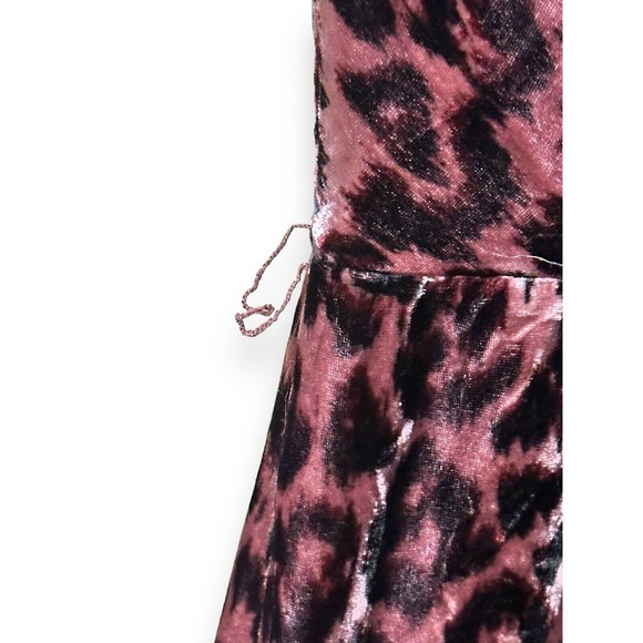 J Crew Velour Faux Wrap Animal Print Short Sleeve Dress Size 00 - Picture 5 of 10